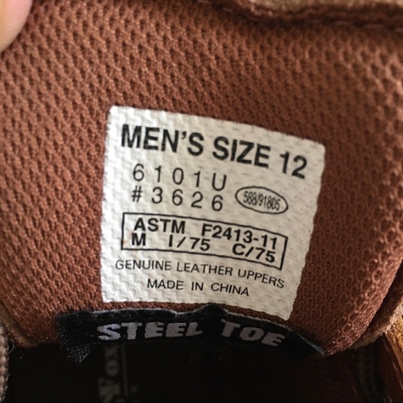 Golden Fox Steel Toe Work Boots Men's, Size 12 - Picture 7 of 9